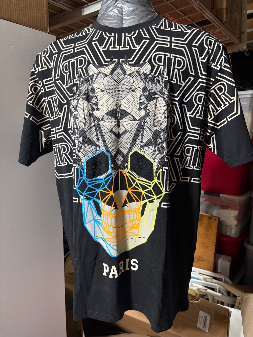 Vintage BlueMoon Tavern Seattle Shirt Skull Skeleton Paris" Men's XXL